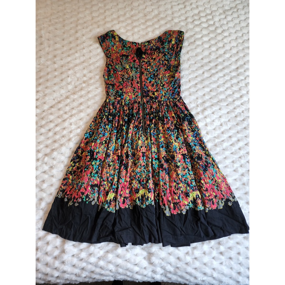 Tracy Reese Colorful Floral Print Fit and Flare‎ Dress Party Cocktail - Picture 7 of 11